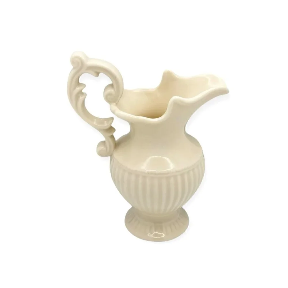 Thatcham Creamware Small Milk Cream Pitchers Ivory Porcelain Vintage Shabby Chic